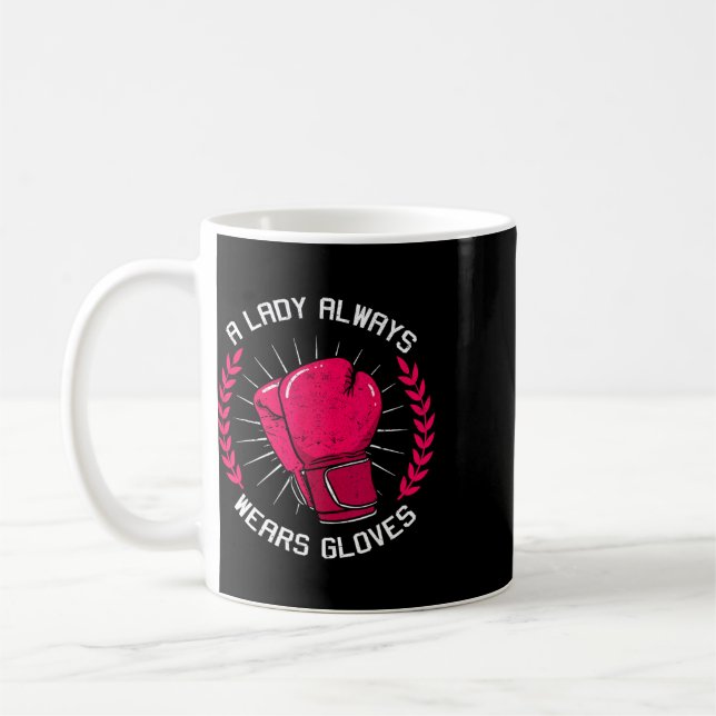 Mug Une Dame Porte Toujours des Gants Boxeuse Boxeuse  (Gauche)