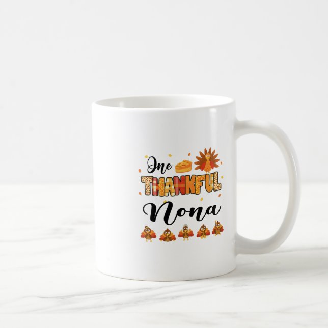 Mug Une dinde de Thanksgiving reconnaissante de Nona (Droite)