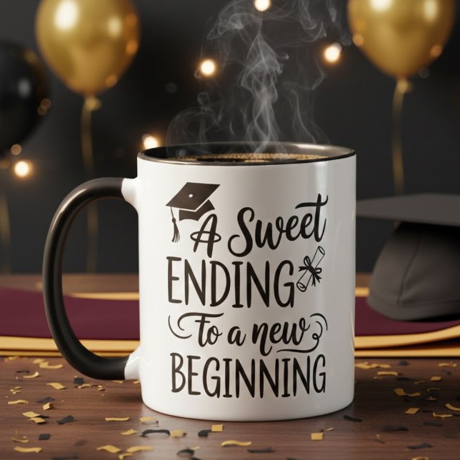 Mug Une douce fin pour une nouvelle citation de fin d' (Créateur téléchargé)