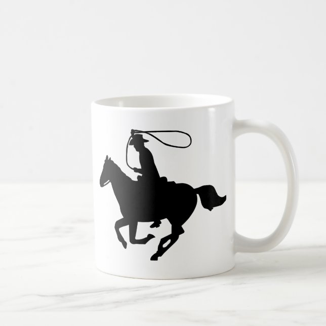 Mug Une équitation de cowboy avec un lasso. (Droite)