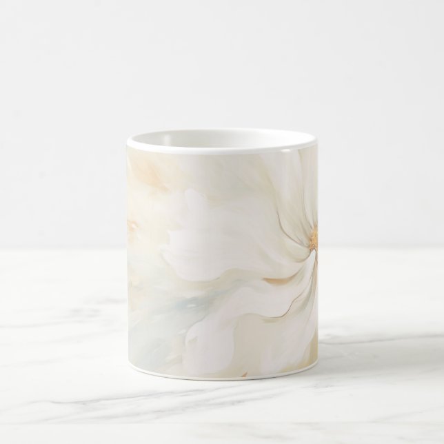 Mug Une étonnante peinture abstraite de fleurs blanche (Centre)