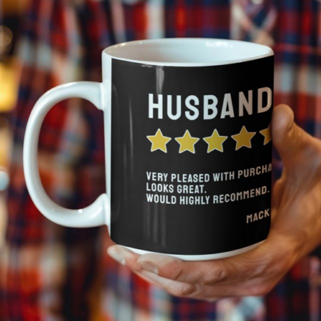 Mug Une évaluation personnalisée 5 étoiles recommander (Personalized 5 Star Review Would Recommend Coffee Mug by Ricaso. Change the text to suit as required)