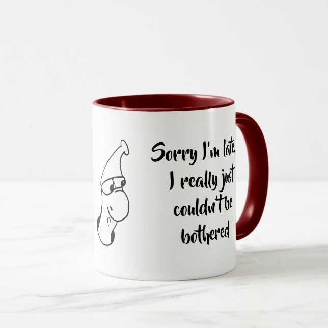 Mug Une excuse amusante pour être en retard (Devant droit)