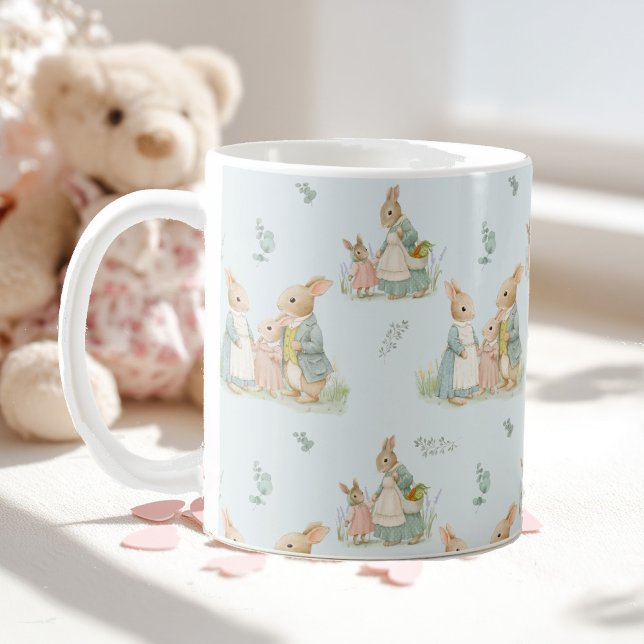 Mug une famille de lapins mignons avec un bébé (Créateur téléchargé)
