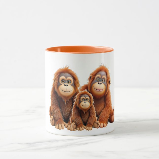 Mug Une famille d'orang-outan trop mignons. (Centre)