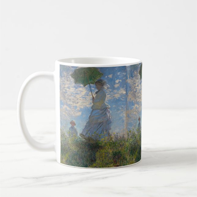 Mug Une femme avec un parasol | Paysage français (Gauche)