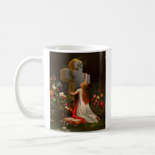 Mug Une femme avec une croix est en prière