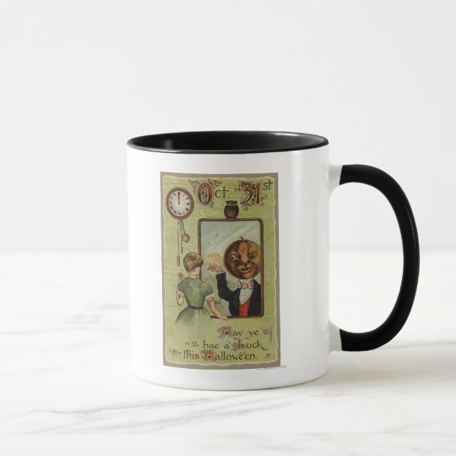 Mug Une femme regarde un homme Citrouille dans le miro (Droite)