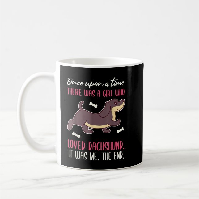 Mug Une Fille Aimait Le T-Shirt Dachshund. (Gauche)