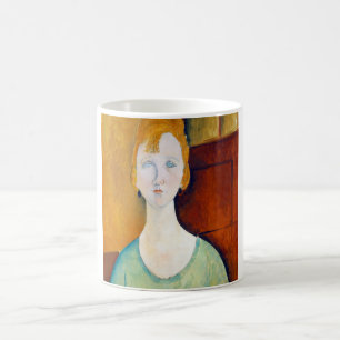 Mug Une fille dans une blouse verte, Modigliani