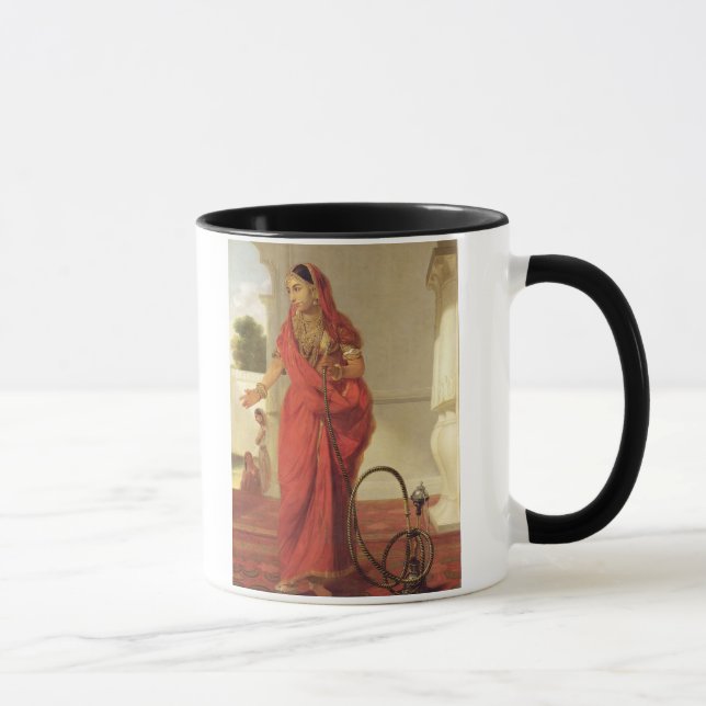 Mug Une fille de danse indienne avec un narguilé, 1772 (Droite)
