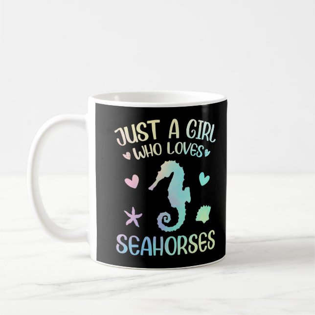 Mug Une fille qui aime le cheval de mer (Gauche)