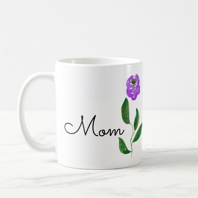 Mug Une fleur violette délicate (Gauche)