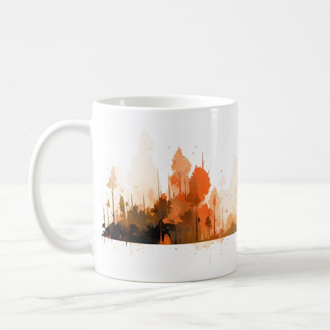 Mug Une forêt simple au pinceau (Gauche)