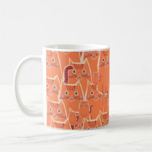 Mug Une foule de chats Tabby Orange