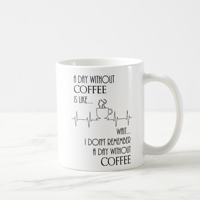 Mug Une Journée Sans Café, Attends....  (Droite)