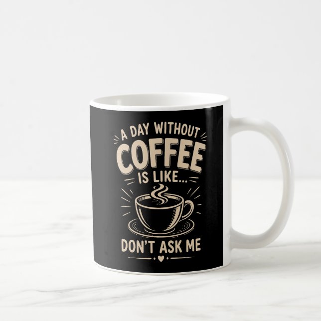 Mug Une journée sans café est comme ne me demande pas (Droite)