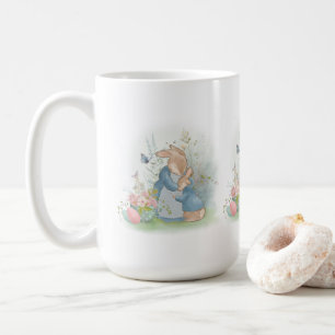 Mug Une lapine avec un lapereau dans une clairière w
