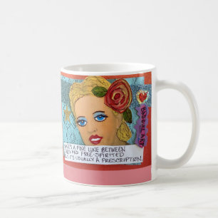 MUG UNE LIGNE FINE DE MUG-THRE ENTRE FOU ET