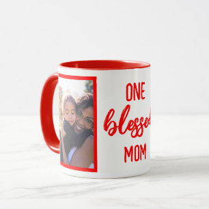 Mug Une Maman Comblée Photo personnalisée moderne po