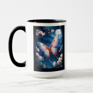 Mug Une Motte Chinoise Volant Au Milieu Des Fleurs De 