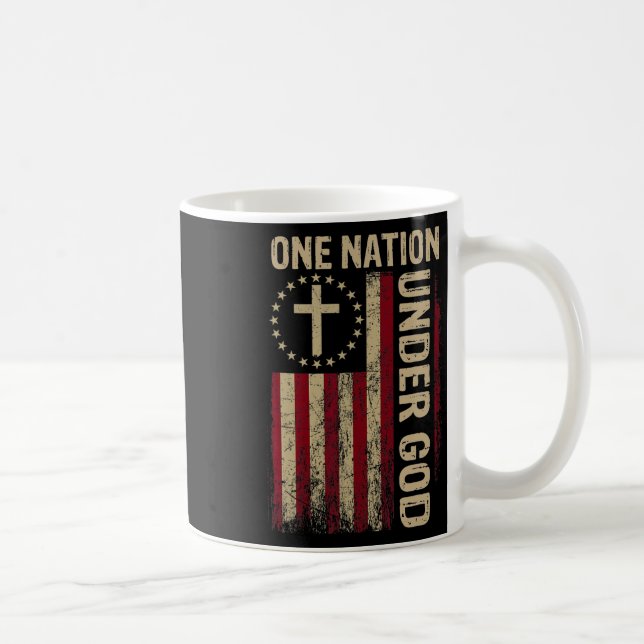 Mug Une nation sous Dieu Drapeau 4 juillet Patriotique (Droite)