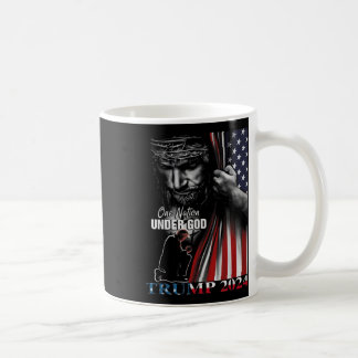 Mug Une nation sous Dieu Trump 2024 Dieu drapeau améri