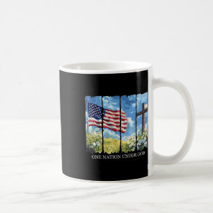 Mug Une nation sous la croix de Dieu Drapeau des États