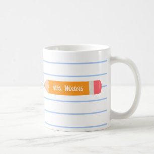 Mug Une note du crayon jaune... enseigne le cadeau
