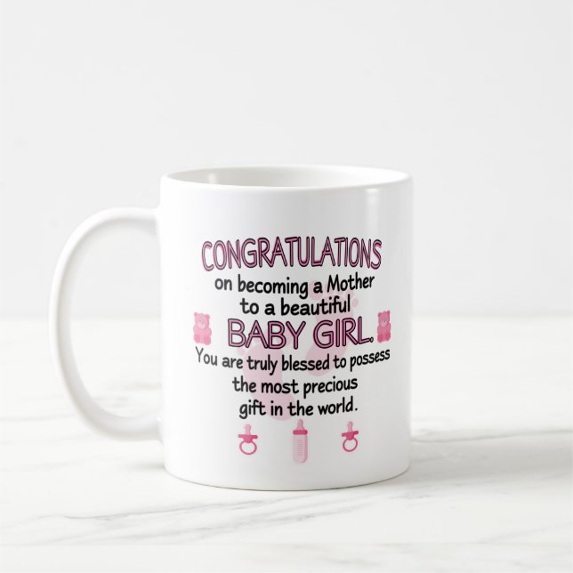 Mug Une nouvelle mère à une petite fille cadeau (Gauche)