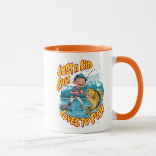 Mug Une passion pour la pêche pour les enfants