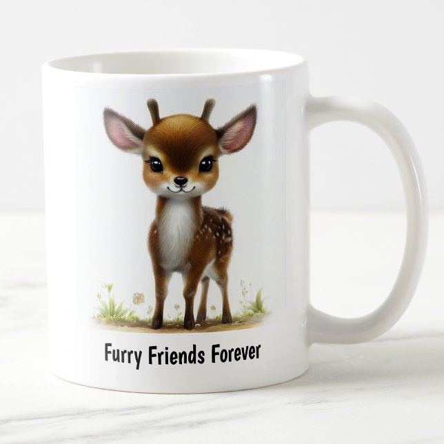 Mug Une peinture numérique d'un cerf très mignon (Créateur téléchargé)