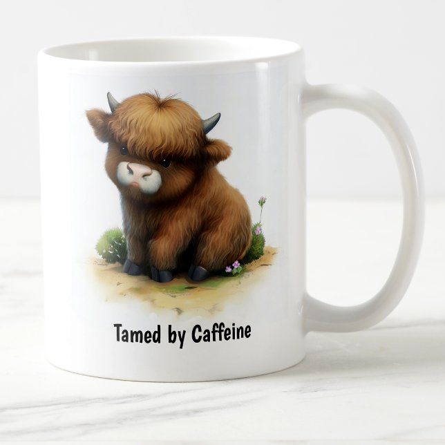 Mug Une peinture numérique d'un cheptel de Highlander  (Créateur téléchargé)