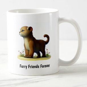 Mug Une peinture numérique d'un couguar mignon