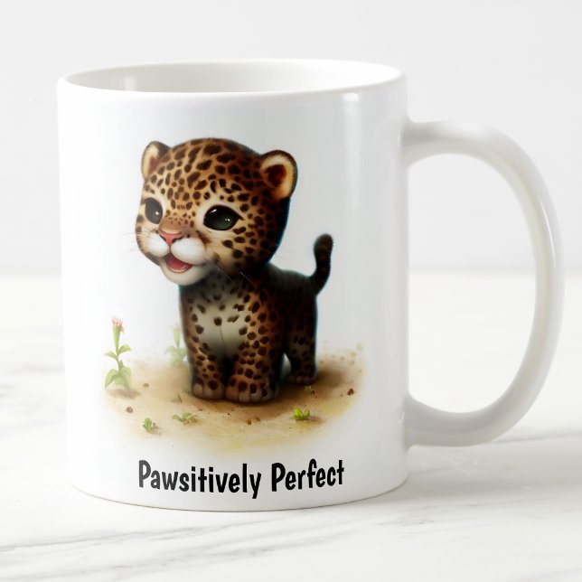 Mug Une peinture numérique d'un jaguar mignon (Créateur téléchargé)
