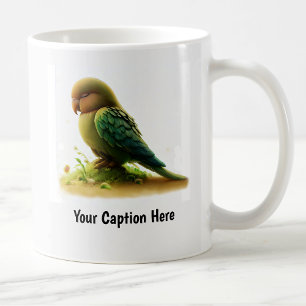 Mug Une peinture numérique d'un joli perroquet à ailes