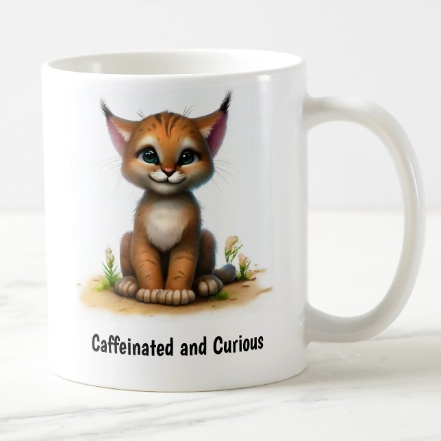 Mug Une peinture numérique d'un Lynx mignon (Créateur téléchargé)