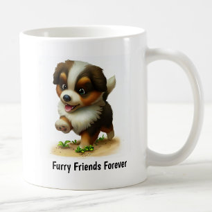 Mug Une peinture numérique d'un mignon berger australi
