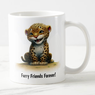 Mug Une peinture numérique d'un mignon léopard