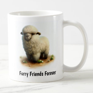 Mug Une peinture numérique d'un mouton Karakul mignon