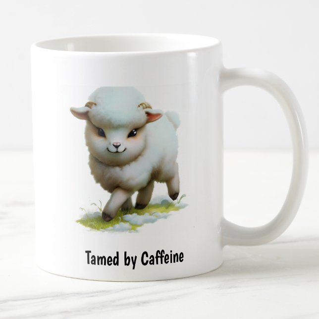 Mug Une peinture numérique d'un mouton très mignon (Créateur téléchargé)