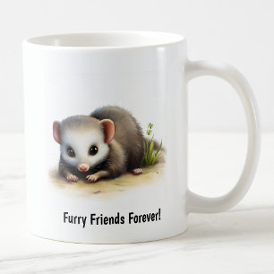 Mug Une peinture numérique d'un Opossum nord-américain