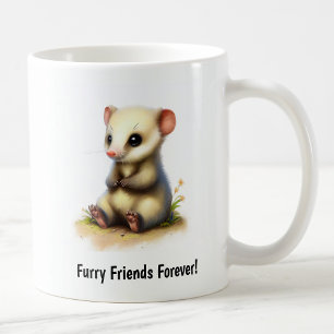 Mug Une peinture numérique d'un Opossum nord-américain