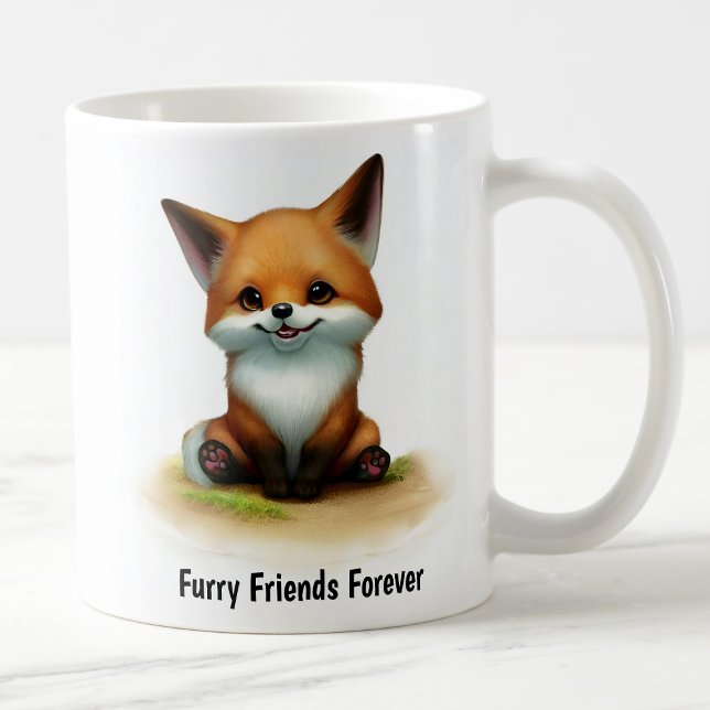 Mug Une peinture numérique d'un renard mignon de l'île (Créateur téléchargé)