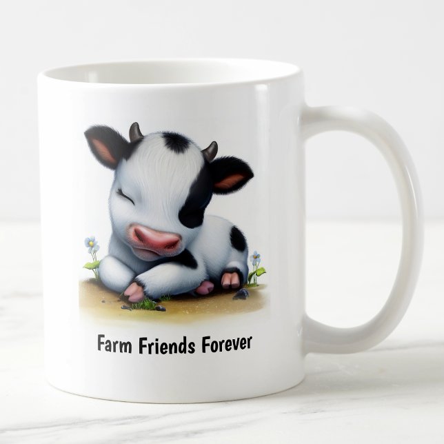 Mug Une peinture numérique d'une jolie vache (Créateur téléchargé)