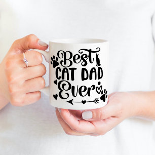 Mug Une photo Meilleur Chat Papa Jamais Pet Empreintes