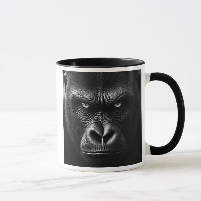 Mug Une photo portrait d'un gorille menaçant. (Droite)