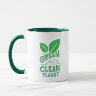 Mug Une planète verte est une planète propre, le chang