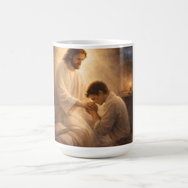 Mug Une prière à genoux avec Jésus (Centre)