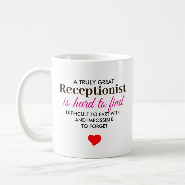 Mug Une réceptionniste vraiment géniale – Nom personna (Gauche)
